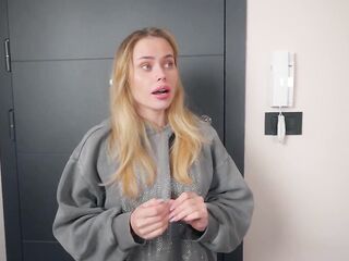 This babe ate my delivery... so I made her pay off her constricted pink snatch