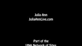 Julia Ann jerks off her strapon