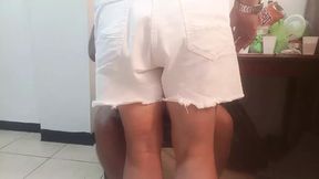 Her neighbor's touch brings intense pleasure to my shaft