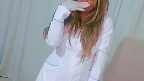Nurse's glove fetish