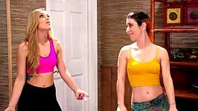 Private yoga instructor gives insane lesson - Serena Blair and Kali Roses
