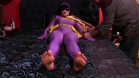 Batgirl captured and tickled