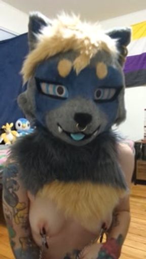 Slow &amp; silly fursuit striptease