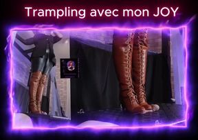 Redhead Dominatrix Crushes Balls in New Knee High Boot Trample