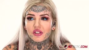 Behind the scenes interview with tattooed Australian bombshell Amber Luke