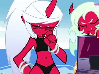 Panty, Stocking, Scanty and Kneesocks Do Beach Activities ( Cartoon Parody )