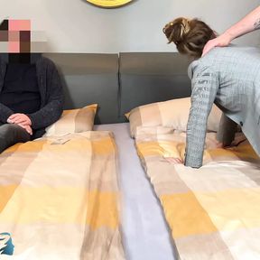 Threesome sex meeting - intern fucks boss, business-bitch