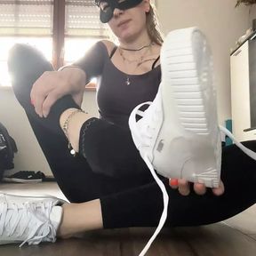 You have time to test my sweaty socks and soles while I smoke, so use them!