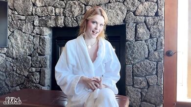 Slutty redhead bridesmaid gets locked out of hotel room before wedding
