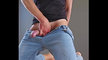 barefoot and jeans fucked by dildo and pillow fuck