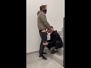 He sucks me till i cum on the staircase
