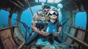 Shipwreck Bondage Scuba Play - Underwater BDSM Suspension