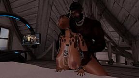 Blonde Shemale Torn Apart by Qubeley's Huge Stick