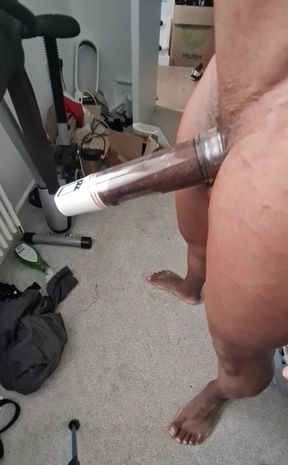 Day 1 of Pumping My Cock with This From Vacuum-pump Lustyage