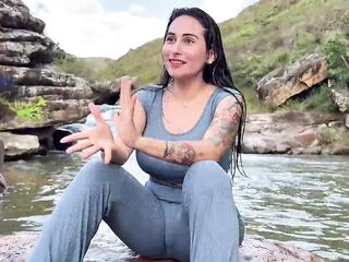Wild sex with a follower I discovered in the river where I was bathing