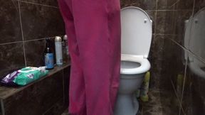 sit on the toilet with relief m