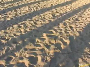 Kinky and fetish Asian babe fondled and fucked on the beach