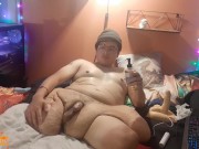 Disabled guy puts on a private cam show for a friend | Foot Amputee w Lymphedema shoots a huge load