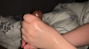 Hand job massive Cumshot: his cock drooled like imbecile as I jerk him. P1