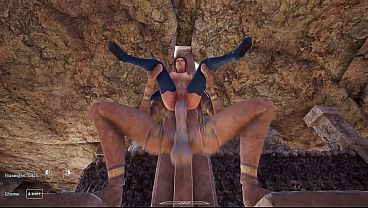 Lara Croft was exploring a cave, but suddenly her cave was explored.