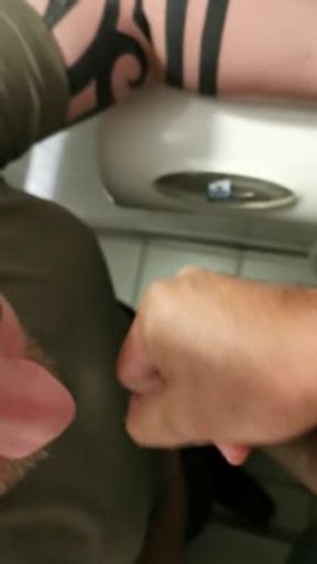 Sucked a big black anonymous cock whilst cruiding in the public toilets