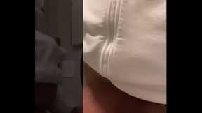 DadBodGod strokes BBC in bathroom at work