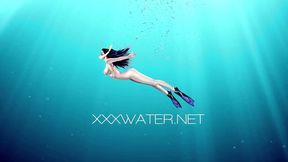 Underwater Show featuring milady's blonde sex