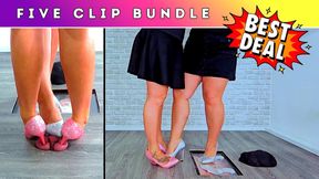 Miss Lucy's Trample Therapy! (234) - Five Clip Bundle - Cock & Balls Trampling CBT Heels - HUGE Discount!!!