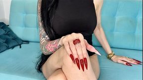RED Long sharp nails, claws