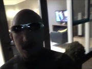 in a risky scene wetsuited masked man fucks pantyhosed skeleton dummy in apartment building hall