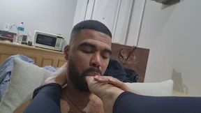 FootWorship with a delicious handjob