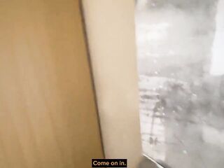 Sexy blond enjoys anal-act of love with worker. Cum in booty [Deutsch]