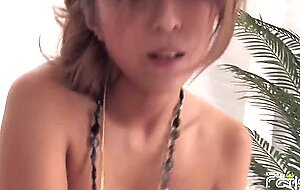 Pure japanese adult video, japanese babe gets facial cumshot after fucking with two sweet guys on