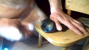 The Cock Wants to Feel the Tight Rubber Sleeve, and Cum From It!