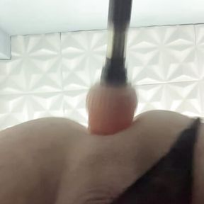 Bulgarian sissy fucked in the ass, with sex machine and dildo