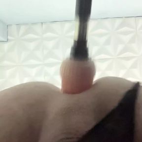 Bulgarian sissy fucked in the ass, with sex machine and dildo