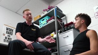 Naked fellow with a banging figure is examined in the room