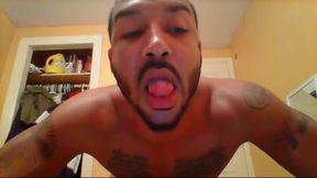 Ebony Model Johnny Shows Off His Tounge