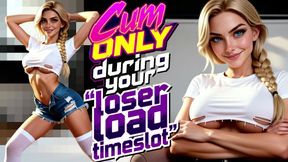 Cum ONLY during your “loser load timeslot”