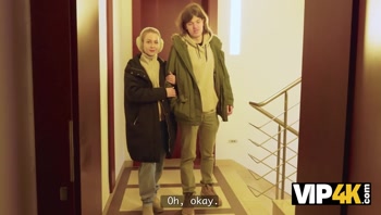 VIP4K. A Shy Blonde from the street acts like a real Slut and a Cheater