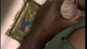 Big black cock guy in sexy white pussy