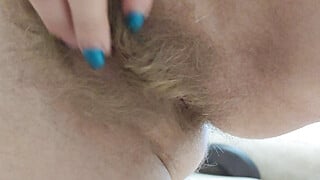 Man with big cock fucked his redhead best friends wife and cum on her hairy pussy 4K.