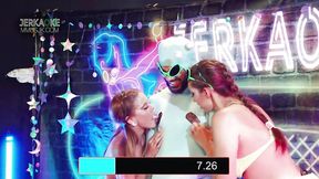 Celeb game show turns into lesbian and oral bonanza