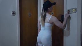 Anales Verrat Blonde Sklavin Gespalten vom Monster Schwanz und Cuckold Erniedrigung Delivery Girl