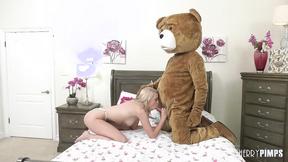 ”Cherrypimps: Blonde Cutie Madison Summers Loves Her Teddy Bear”