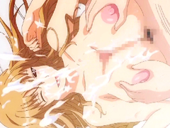 Busty anime tittyfucking and cumming allbody
