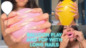 Explosive balloons play!! Long nails scratching sounds