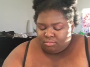 EBONY BBW EATS SOUL FOOD | with sound