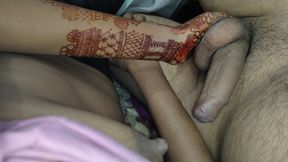 Boobs sucking and Handjob given by hot girlfriend