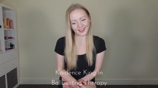 Ballbusting therapy with hot blonde doctor
